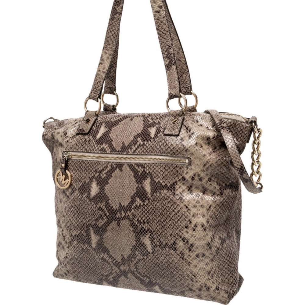 Michael Kors Snake Print Tote with Crossbody Strap
